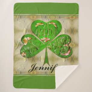 Couverture Sherpa Shamrock "Bonne St. Patrick's