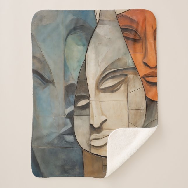 Couverture Sherpa Sherpa Blanket Abstrait Sorrow Art (Devant)