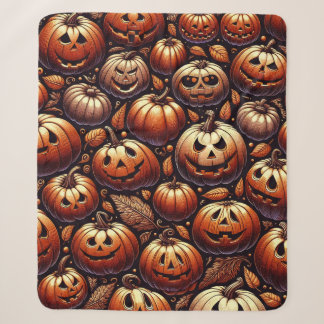 Couverture Sherpa Sherpa Blanket, Citrouille éffrayant d'Halloween