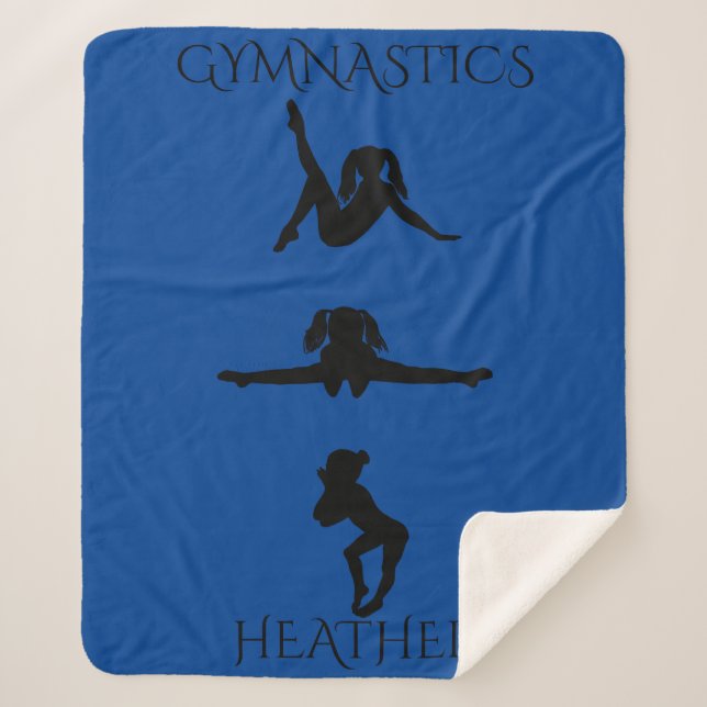 Couverture Sherpa SHERPA BLANKET DE GYMNASTICS GIRL. Nom personnalis (Devant)