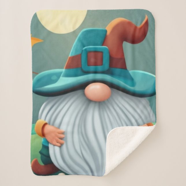 Couverture Sherpa Sherpa Blanket Gnome Fall, Fall Sherpa Throw (Devant)