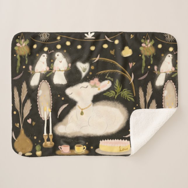 Couverture Sherpa Sherpa Blanket pour votre bien-aimé (Devant (Horizontal))