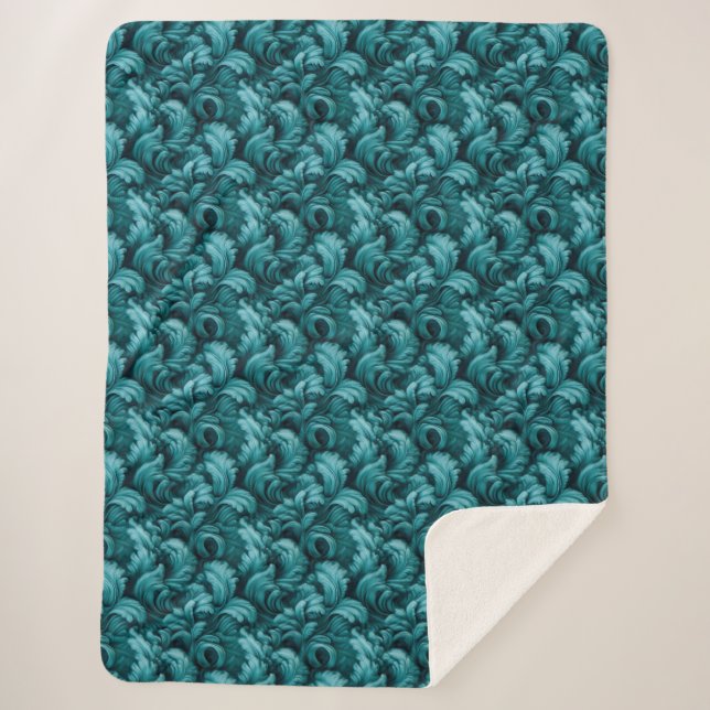 Couverture Sherpa Sherpa Blanket, Rêves turquoises (Devant)