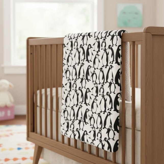 Couverture Sherpa Sherpa Blanket with Penguin Print – Elegant  (Créateur téléchargé)