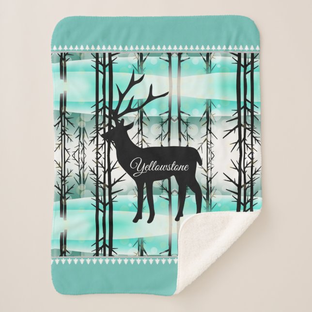 Couverture Sherpa Sherpa Blanket-Yellowstone Deer (Devant)