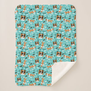 Couverture Sherpa Shetland Sheepdog Shelter Chien Motif Sherpa Blank