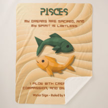 Signe du zodiaque Poissons Design d'astrologie 3D