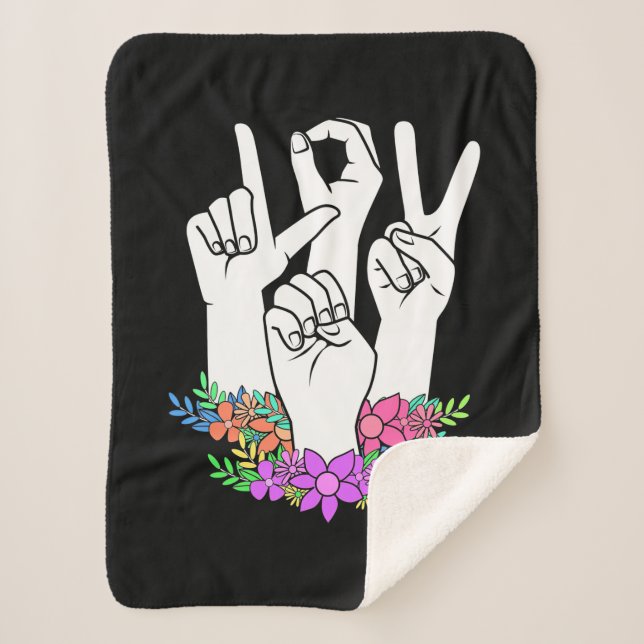 Couverture Sherpa Signe main ASL de l'enseignant (Devant)
