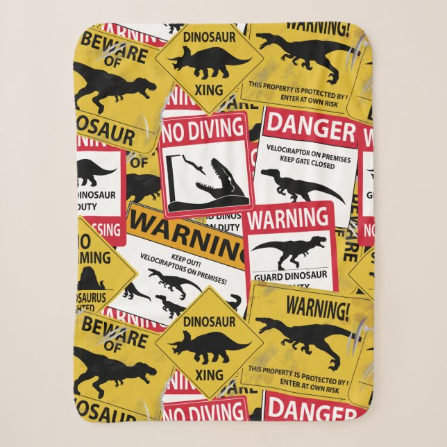 Couverture Sherpa Signes de prudence Dinosaure (Devant)