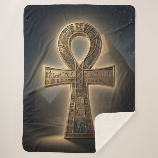 Couverture Sherpa Signification du symbole de l'Ankh – Clé de la vie (Devant)