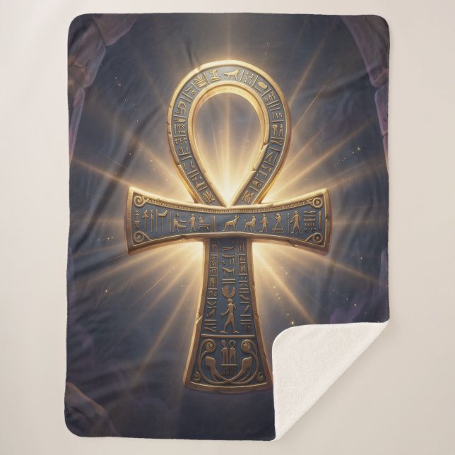 Couverture Sherpa Signification du symbole de l'Ankh – Clé de la vie (Devant)