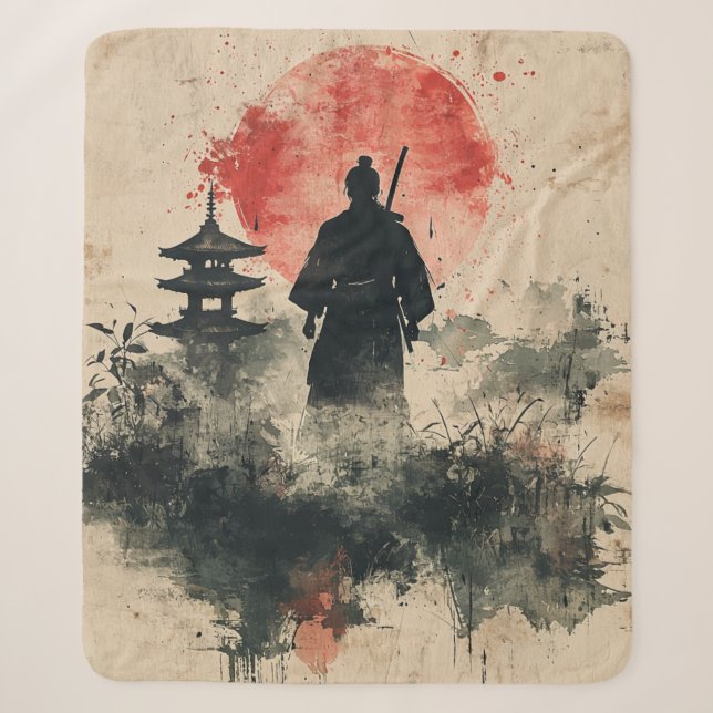 Couverture Sherpa Silent Samouraï Forêt Cramoisie (3) (Devant)