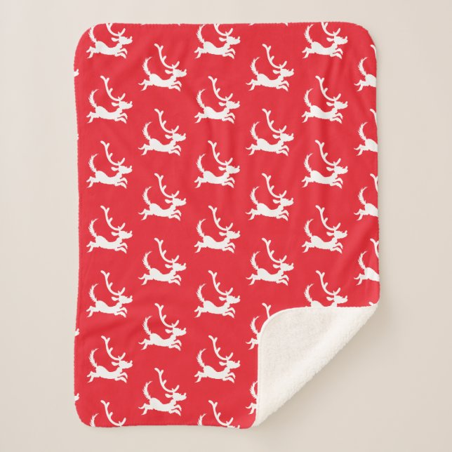 Couverture Sherpa Silhouette de Max le renne (Devant)