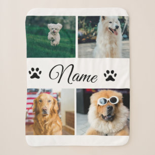 Couverture Sherpa Simple coloré animal ajouter nom photo collage