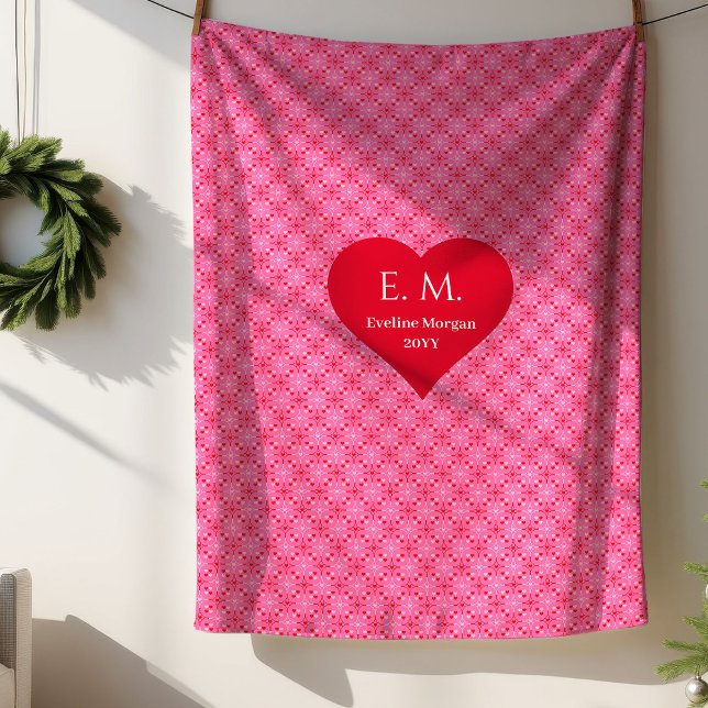 Couverture Sherpa Simple Heart Pattern Love Gift Fleece Blanket (Simple Heart Pattern Love Gift Fleece Blanket)