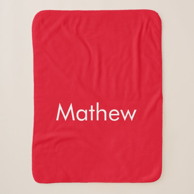 Couverture Sherpa simple monogramme de lettre initiale ajouter votre (Devant)