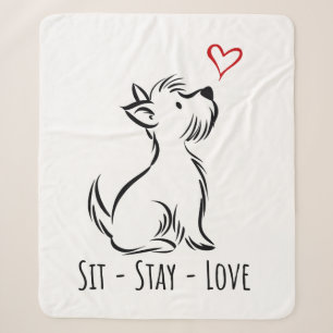 Couverture Sherpa Sit-Stay-Love Westie