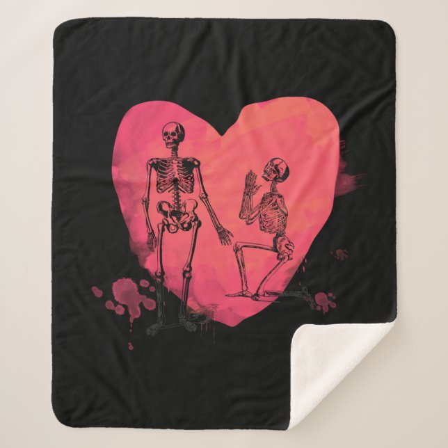 Couverture Sherpa Skeleton Love (Devant)