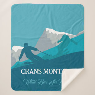 Couverture Sherpa Ski alpin Montana Personnalisé