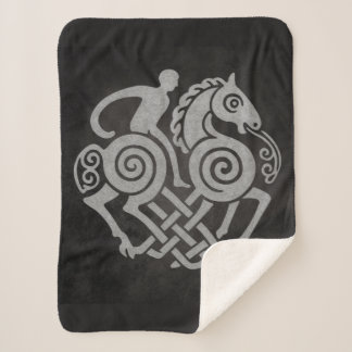 Couverture Sherpa Sleipnir et Odin Symbole Mythologie Nordique Desig