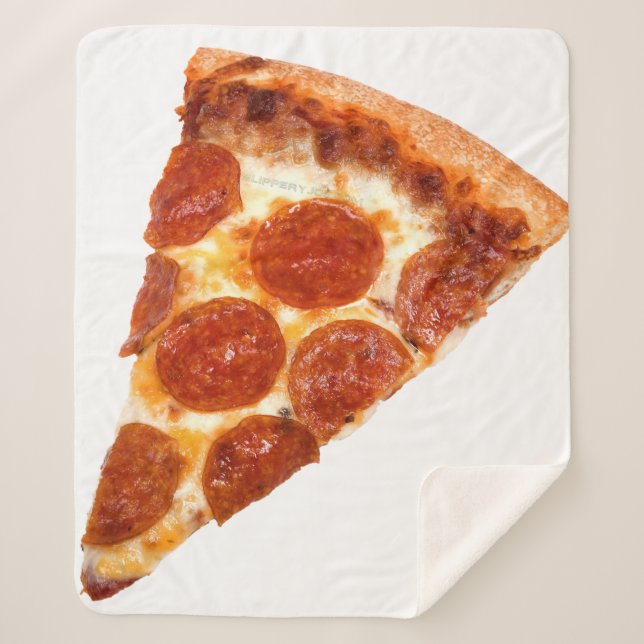 Couverture Sherpa SlipperyJoe's classique pepperoni pizza tranche fo (Devant)