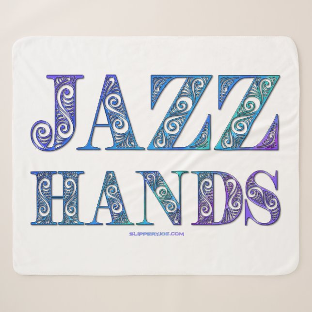 Couverture Sherpa SlipperyJoe's comédie musicale Broadway Jazz Hands (Devant (Horizontal))