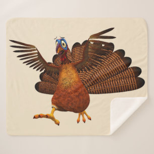 Couverture Sherpa SlipperyJoe's Thanksgiving gobble de manière respo