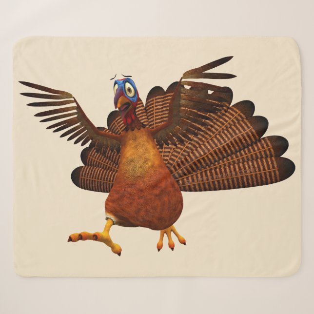 Couverture Sherpa SlipperyJoe's Thanksgiving gobble de manière respo (Devant (Horizontal))