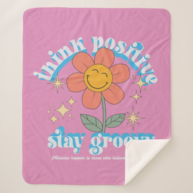 Couverture Sherpa Slogan Super pour un séjour positif (Devant)