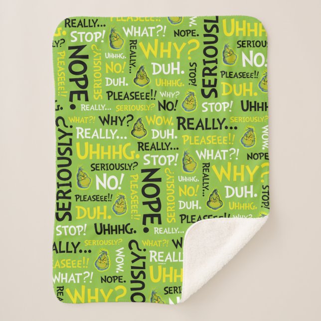Couverture Sherpa Snarky Grinch | Modèle de phrase Grinch Snarky (Devant)
