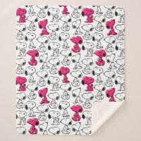 Snoopy Black & Magenta Pattern