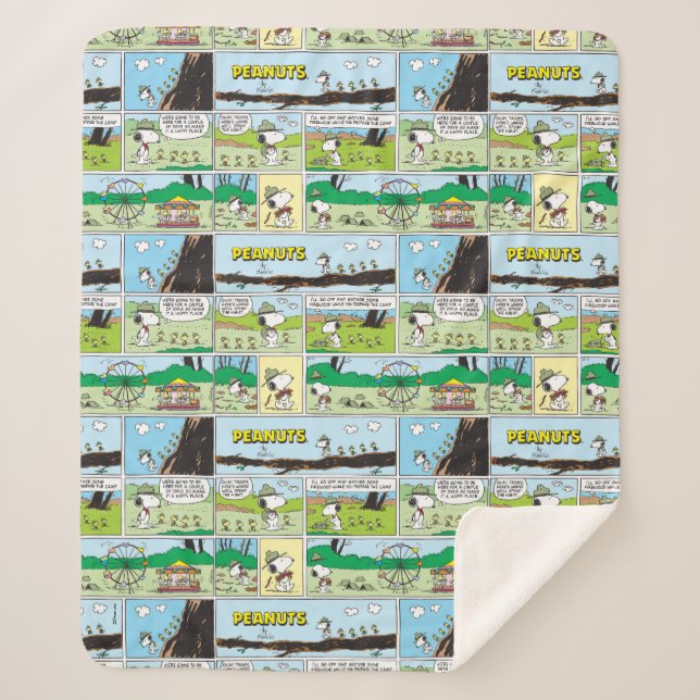 Couverture Sherpa Snoopy & Friends | Go Camping (Devant)