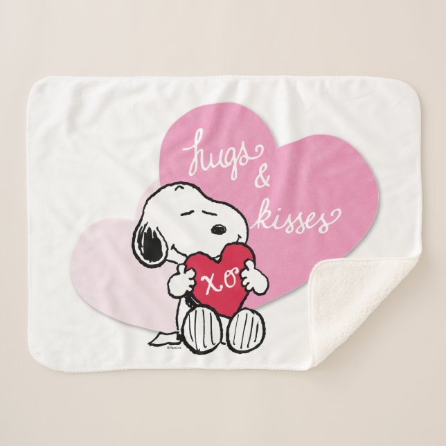 Couverture Sherpa Snoopy Hugs & Kisses (Devant (Horizontal))