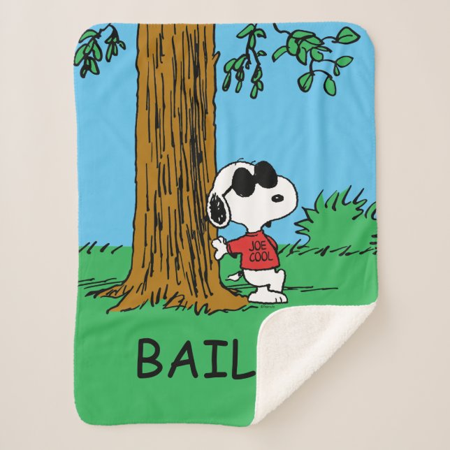 Couverture Sherpa Snoopy "Joe Cool" debout (Devant)
