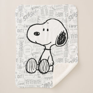 Couverture Sherpa Snoopy on Black White Comics