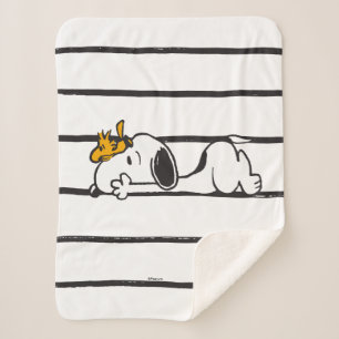 Couverture Sherpa Snoopy & Woodstock   Smile Giggle Laugh