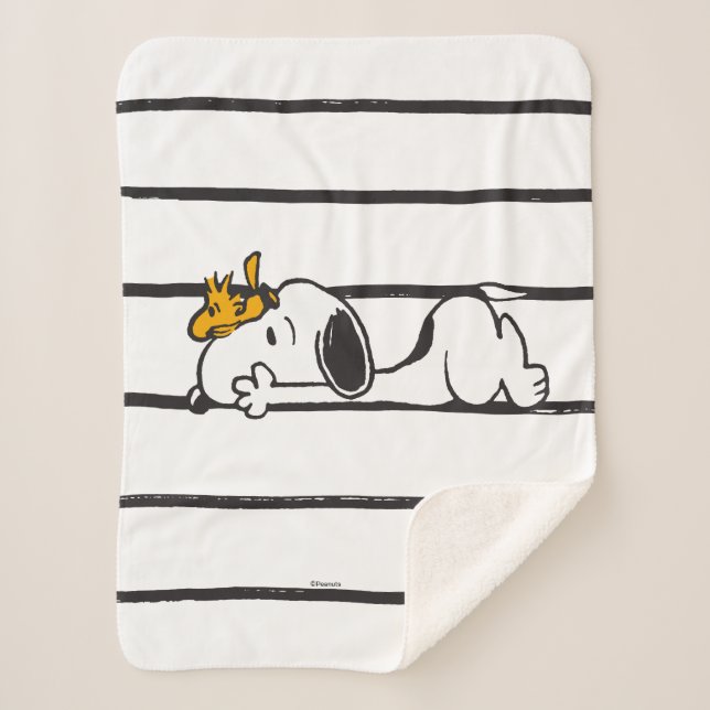Couverture Sherpa Snoopy & Woodstock | Smile Giggle Laugh (Devant)
