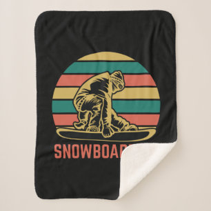 Couverture Sherpa Snowboard avec snowboard.
