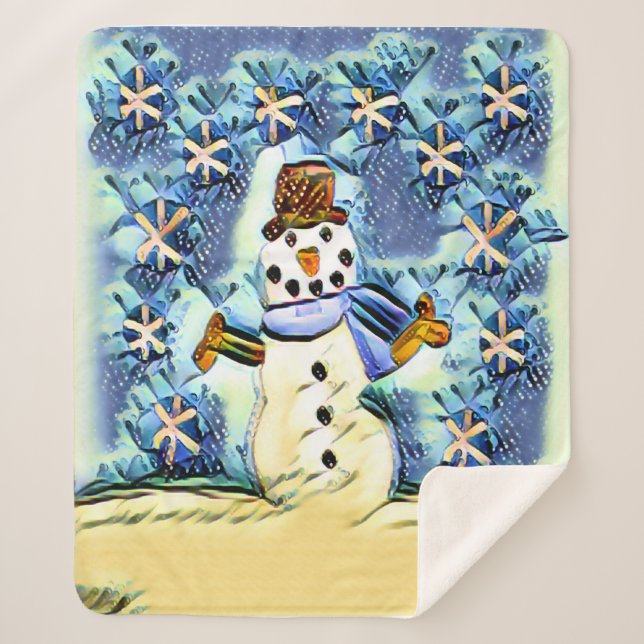 Couverture Sherpa Snowie Snowman (Devant)