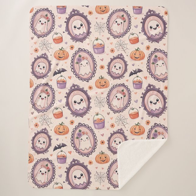 Couverture Sherpa Soins Ghosts & Whimsy d'automne (Devant)