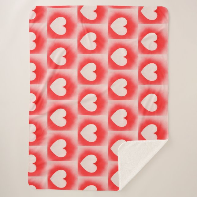 Couverture Sherpa Sois ma note de coeur rouge Valentine (Devant)