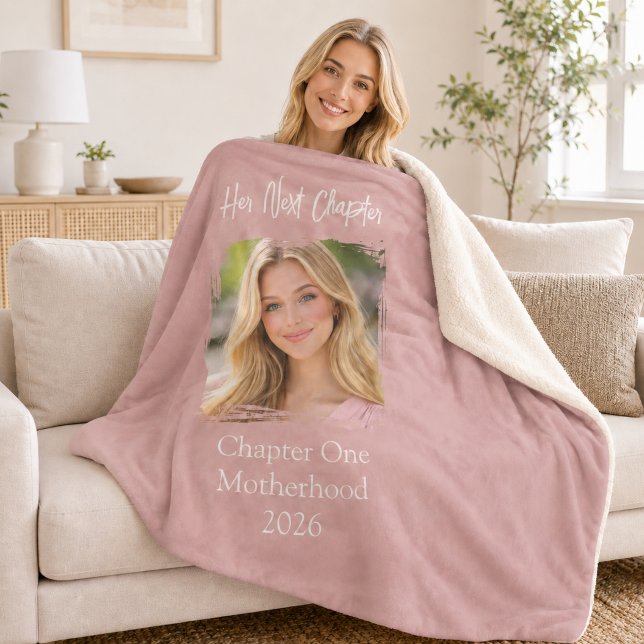 Couverture Sherpa Son Prochain Chapitre Mère Maman Photo Rose Poussi (Créateur téléchargé)