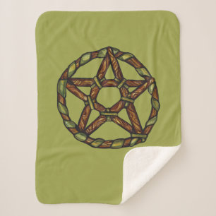 Couverture Sherpa Sorcière verte pentagramme Sorcières naturelles
