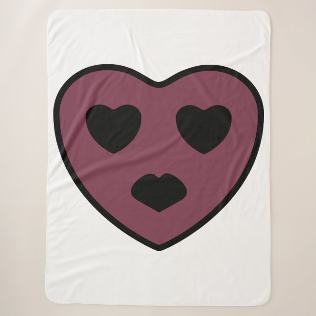 Couverture Sherpa Sortie visage coeur (Devant)