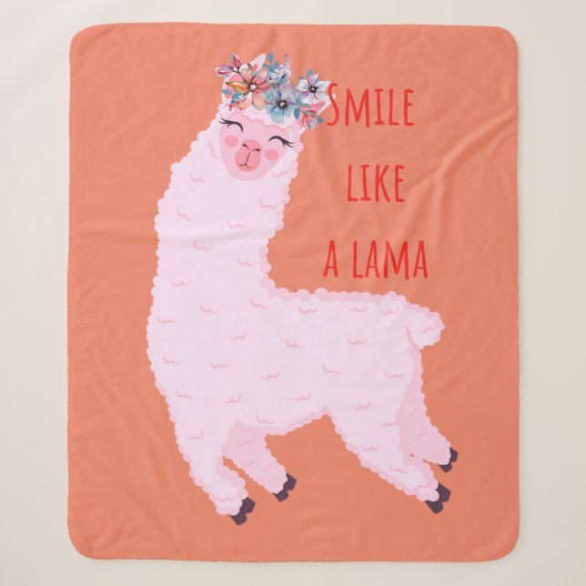 Couverture Sherpa Souriez comme un lama (Devant)