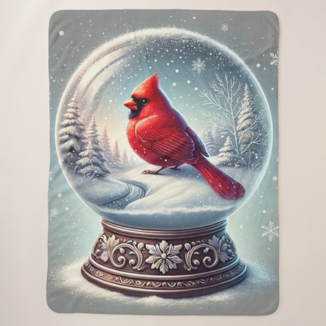 Couverture Sherpa Souvenir Cardinal de l'Hiver (Devant)