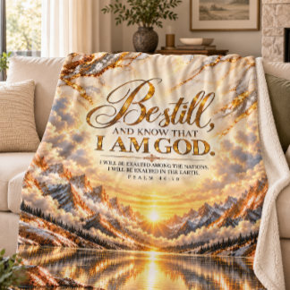 Couverture Sherpa Soyez Calme Et Sachez Que Je Suis Dieu Psaume 46 1