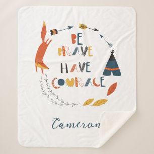 Couverture Sherpa Soyez courageux Ayez Courage Fox