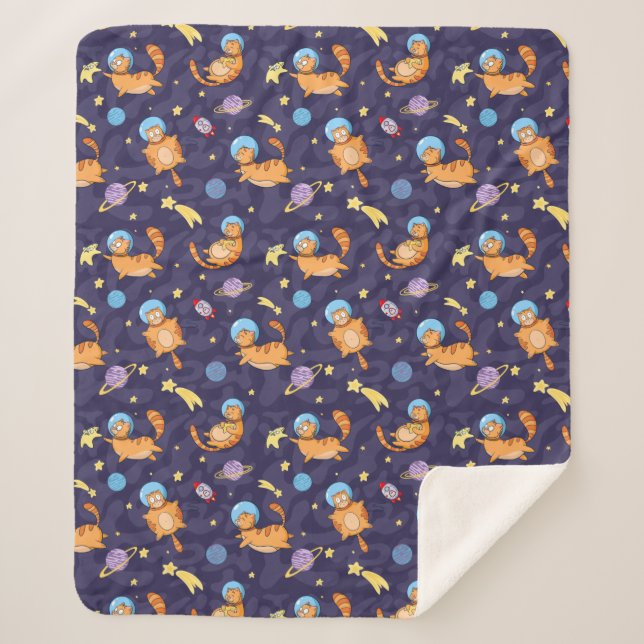 Couverture Sherpa Space Cats Sherpa Blanket (Devant)