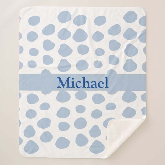 COUVERTURE SHERPA SPOTS BLEUS SHERPA BLANKET (Devant)